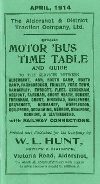 April 1914 Time Table