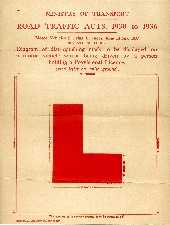 'L' Plate, Regulations  (click to see an enlargement)