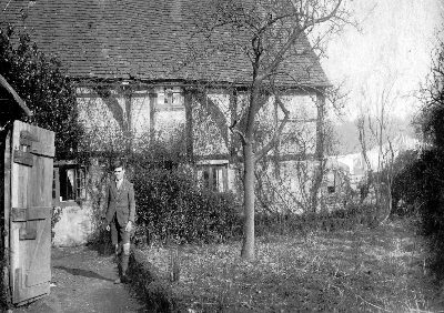 Chapel Farm Cottage with Charb (Charles) Hellard in 1927