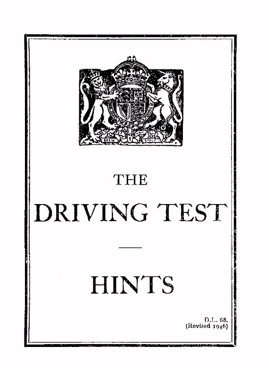Driving Test Hints - Cover Page (Click to open)