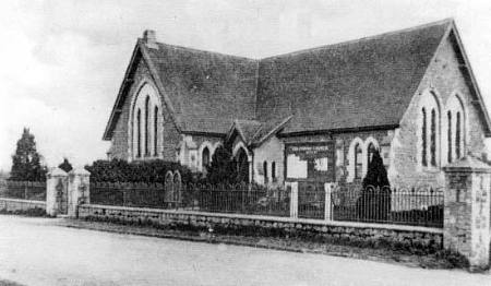Wesleyan Methodist Chapel at the crossroads, Normandy c1910