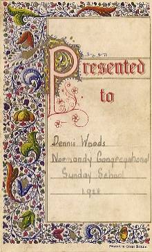 Presented to Dennis Woods in 1928