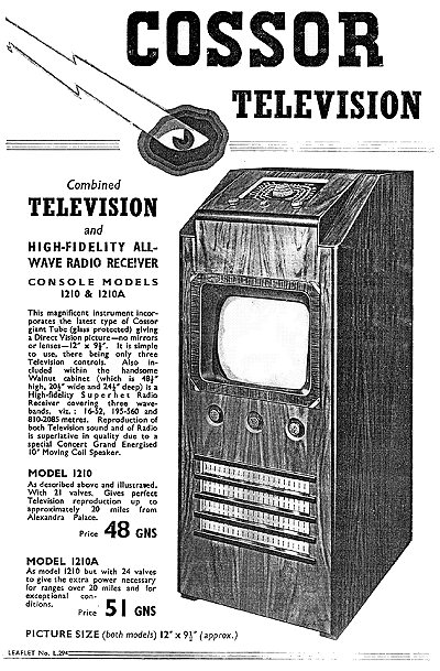 Television Set Advert 1938