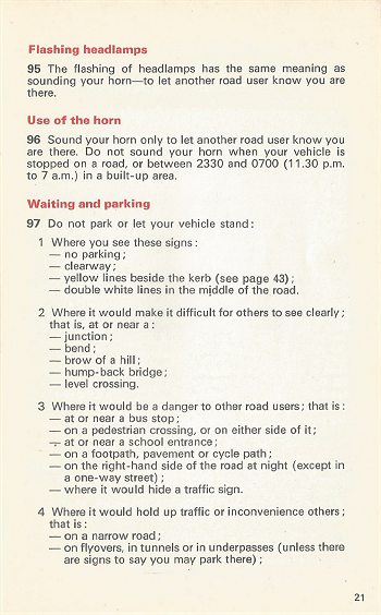 The Highway Code - edition from 1968 - Reprinted 1974